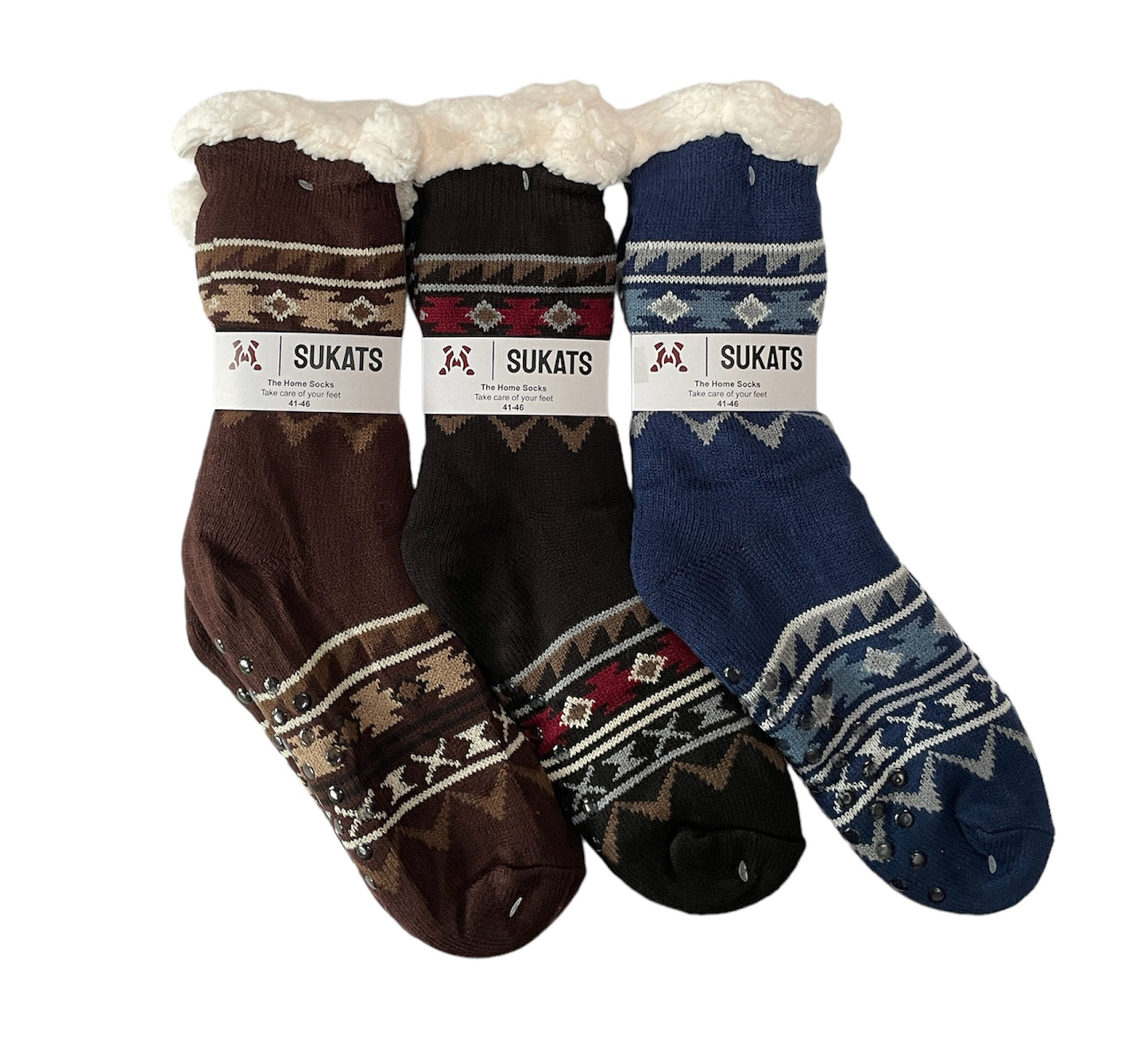 Sukats® Homesocks | Huissokken | 3 Paar | Dames en Heren | Meerdere Maten en Varianten