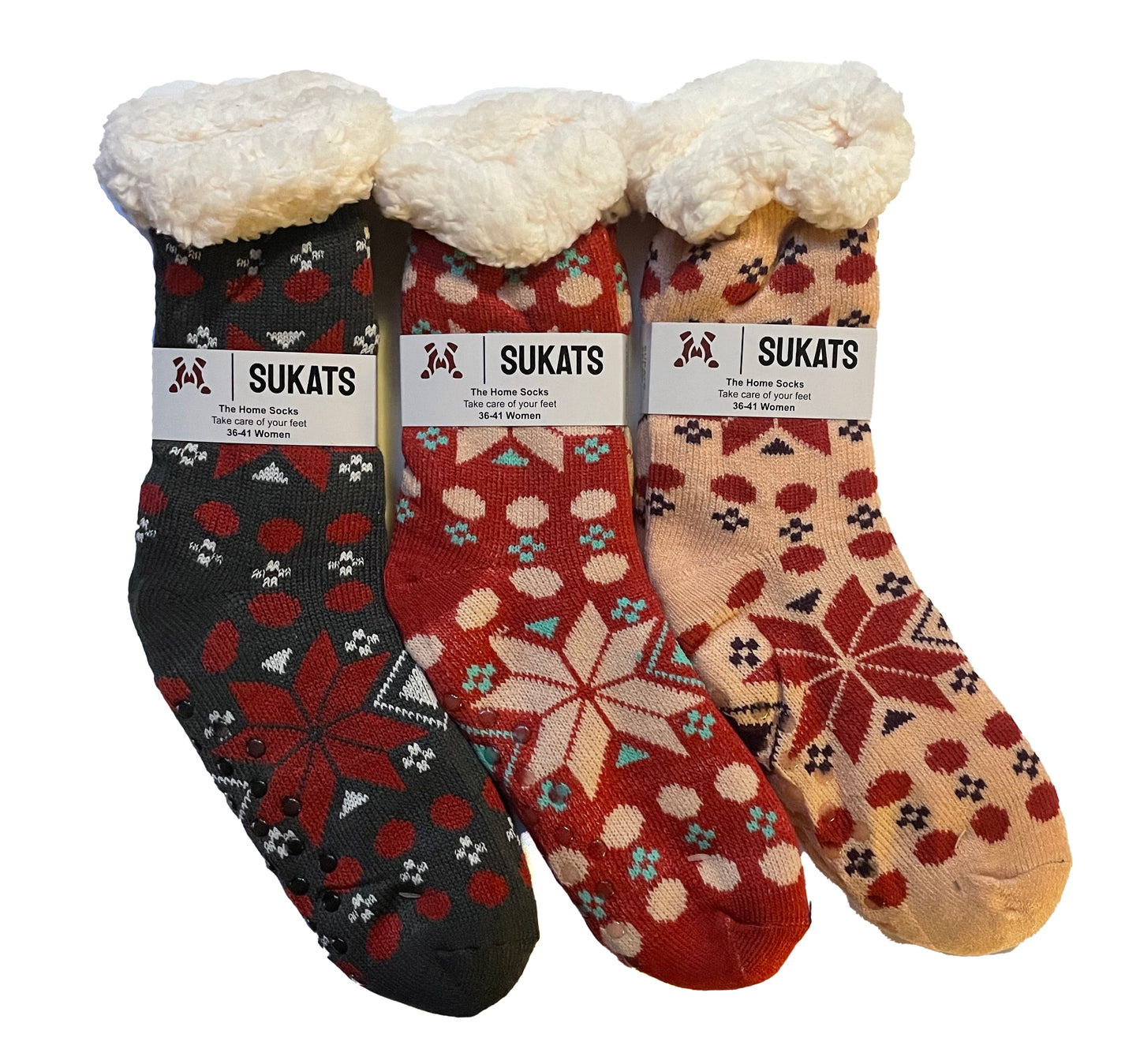 Sukats® Homesocks | Huissokken | 3 Paar | Dames en Heren | Meerdere Maten en Varianten